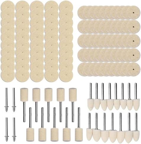 11 Pcs Buffing Wheel Set for Drill, Polishing Tool Kit, 1/4" Hex Shaft Cotton Grinding Head for Rotary Tools in Saudi Arabia