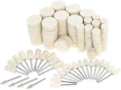 11 Pcs Buffing Wheel Set for Drill, Polishing Tool Kit, 1/4" Hex Shaft Cotton Grinding Head for Rotary Tools in Saudi Arabia
