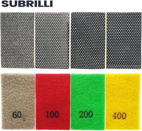 Diamond Sandpaper Hook and Loop Abrasive Paper Sheets for Glass Ceramic Concrete Metal Edge Sanding Polishing (4pcs/Set) in Saudi Arabia