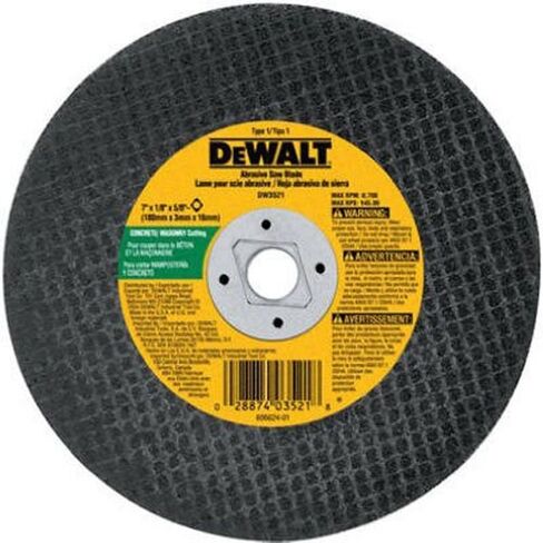 DEWALT DW3521 7-Inch X 1/8-Inch Masonry Abrasive Blade, Black in Saudi Arabia