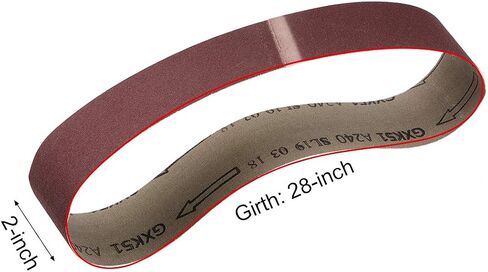 uxcell 2" x 27" 40 Grit Sanding Belt Aluminum Oxide Sandpaper Belts for Portable Strip Sander Wood Finishing Metal Drywall Polishing Sharpening 10pcs in Saudi Arabia