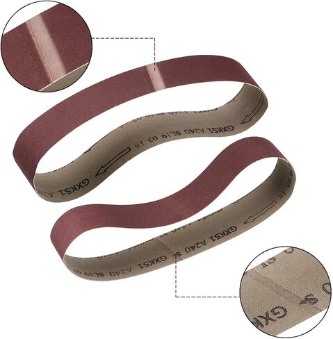uxcell 2" x 27" 40 Grit Sanding Belt Aluminum Oxide Sandpaper Belts for Portable Strip Sander Wood Finishing Metal Drywall Polishing Sharpening 10pcs in Saudi Arabia