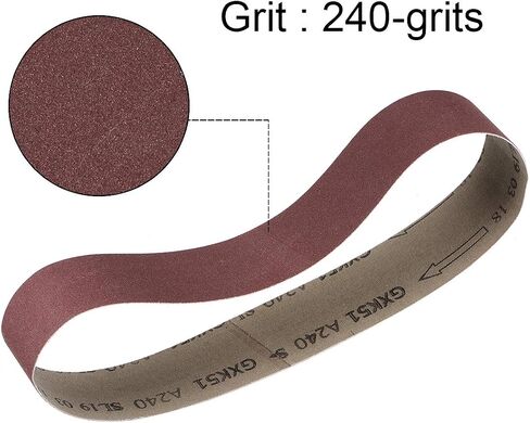 uxcell 2" x 27" 40 Grit Sanding Belt Aluminum Oxide Sandpaper Belts for Portable Strip Sander Wood Finishing Metal Drywall Polishing Sharpening 10pcs in Saudi Arabia