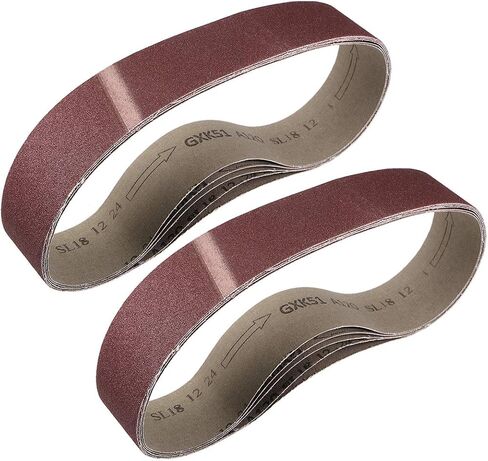 uxcell 2" x 27" 40 Grit Sanding Belt Aluminum Oxide Sandpaper Belts for Portable Strip Sander Wood Finishing Metal Drywall Polishing Sharpening 10pcs in Saudi Arabia