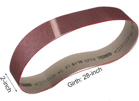 uxcell 2" x 27" 40 Grit Sanding Belt Aluminum Oxide Sandpaper Belts for Portable Strip Sander Wood Finishing Metal Drywall Polishing Sharpening 10pcs in Saudi Arabia