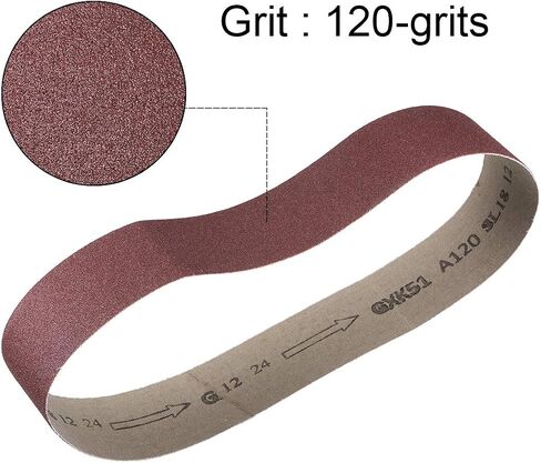 uxcell 2" x 27" 40 Grit Sanding Belt Aluminum Oxide Sandpaper Belts for Portable Strip Sander Wood Finishing Metal Drywall Polishing Sharpening 10pcs in Saudi Arabia