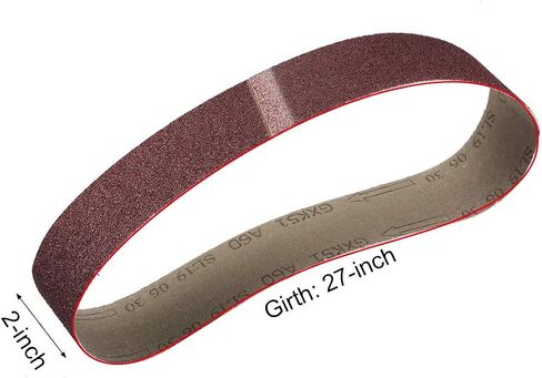 uxcell 2" x 27" 40 Grit Sanding Belt Aluminum Oxide Sandpaper Belts for Portable Strip Sander Wood Finishing Metal Drywall Polishing Sharpening 10pcs in Saudi Arabia