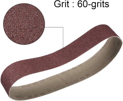 uxcell 2" x 27" 40 Grit Sanding Belt Aluminum Oxide Sandpaper Belts for Portable Strip Sander Wood Finishing Metal Drywall Polishing Sharpening 10pcs in Saudi Arabia