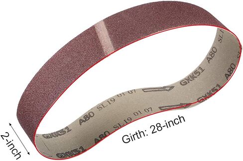 uxcell 2" x 27" 40 Grit Sanding Belt Aluminum Oxide Sandpaper Belts for Portable Strip Sander Wood Finishing Metal Drywall Polishing Sharpening 10pcs in Saudi Arabia