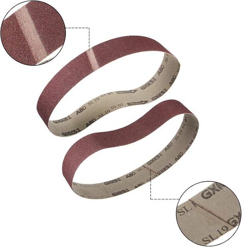 uxcell 2" x 27" 40 Grit Sanding Belt Aluminum Oxide Sandpaper Belts for Portable Strip Sander Wood Finishing Metal Drywall Polishing Sharpening 10pcs in Saudi Arabia