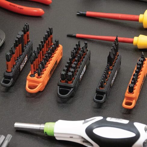 Railer Double Square 8 Point Star Bit Set - Premium S2 Steel 2 Inch Impact Driver 5-Piece 8 Spline Double Square Bit Set With A Tool Storage Bit Holder & Carabiner in Saudi Arabia