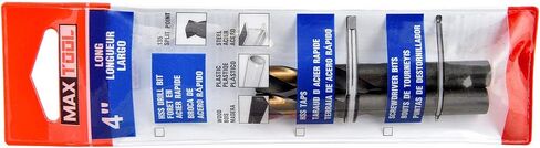 MAXTOOL 15/32" 2pcs Identical Screw Machine Drills HSS M2 Twist Stub Drill Bits Black & Bronze Fully Ground Straight Shank Short Drills; SMF02H10R30P2 in Saudi Arabia