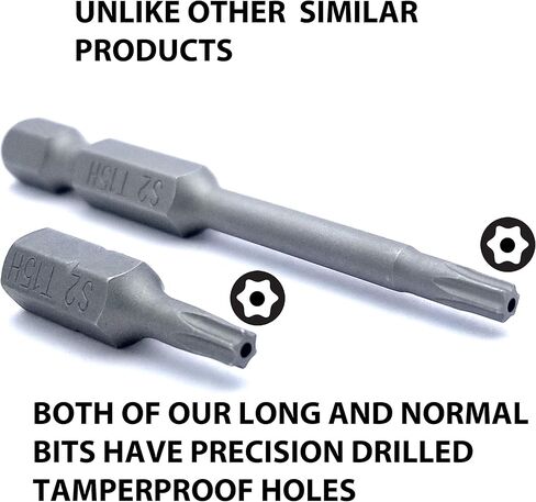 VETCO 20-Piece Security Torx Bit Set, Tamper Resistant Star Bits Set S2 Steel, 1" and 2.25" Long T5 - T15 in Kuwait