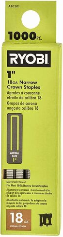 RYOBI 1,000 PC. 18GA 1/4" x 1" Narrow Crown Staples in Saudi Arabia