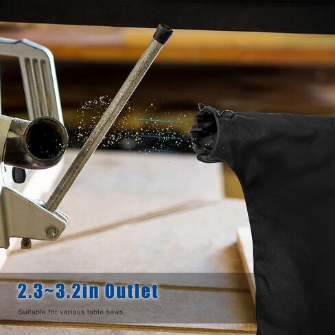 حقيبة تجميع الغبار لمنشار الطاولة مقاس 10 بوصات، متوافقة مع مناشير الطاولة Bosch/Dewalt/Makita/Ryobi/Craftsman/Porter/RIGID/Metabo/Kobalt Delta، ماكينة صنفرة الحزام مع منفذ غبار 2.5 بوصة (عبوتان) in Saudi Arabia