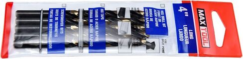 MAXTOOL 1/4" 5pcs Identical Jobber Length Drills HSS M2 Twist Drill Bits Fully Ground Black & Bronze Straight Shank Drills; JBF02H10R16P5 in Saudi Arabia