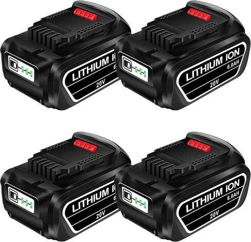 4 حزمة 6.0Ah 20V استبدال البطارية 20V ماكس بطارية DCB204 DCB206 DCB200 DCB201 DCB203 DCB204 DCB180 يناسب 20V أدوات كهربائية لاسلكية in Kuwait