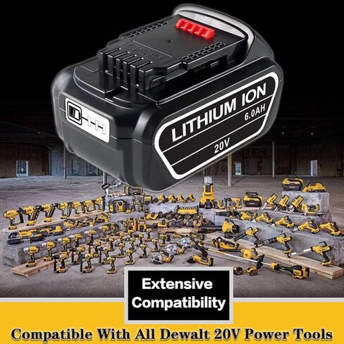 4 حزمة 6.0Ah 20V استبدال البطارية 20V ماكس بطارية DCB204 DCB206 DCB200 DCB201 DCB203 DCB204 DCB180 يناسب 20V أدوات كهربائية لاسلكية in Kuwait