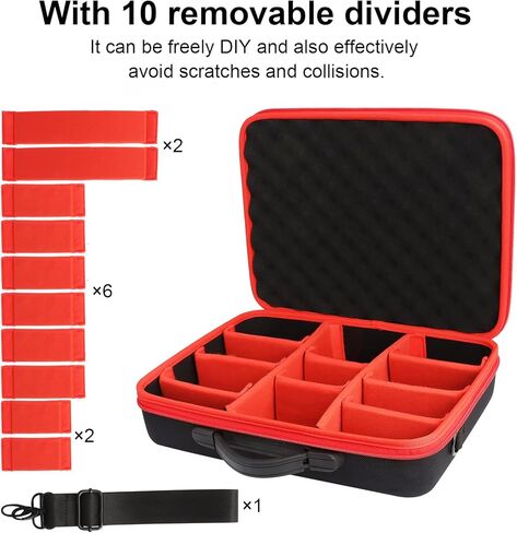 Xinriga Waterproof Battery Case for Milwaukee M12 M18 Lithium-Ion and Power Tool, Batteries Charger Organizer Carrying Box Holds 18V 12V 2.0/3.0/4.0/6.5/5.0/8.0/6.0/9.0/12.0-Ah Adapter Red(Case Only) in Kuwait