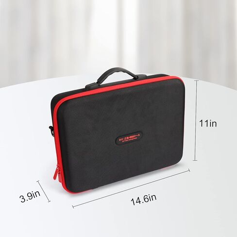 Xinriga Waterproof Battery Case for Milwaukee M12 M18 Lithium-Ion and Power Tool, Batteries Charger Organizer Carrying Box Holds 18V 12V 2.0/3.0/4.0/6.5/5.0/8.0/6.0/9.0/12.0-Ah Adapter Red(Case Only) in Kuwait