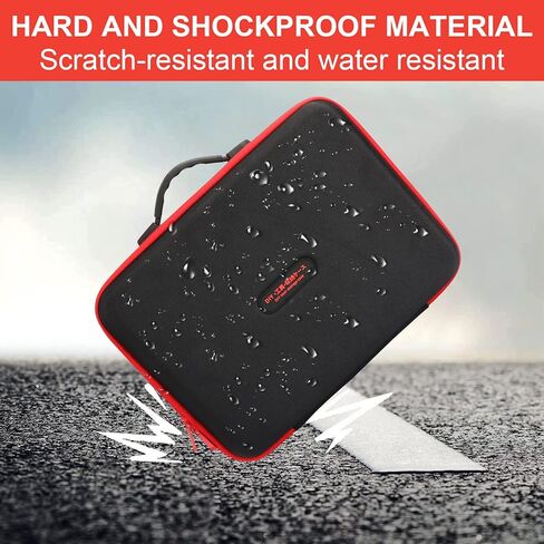 Xinriga Waterproof Battery Case for Milwaukee M12 M18 Lithium-Ion and Power Tool, Batteries Charger Organizer Carrying Box Holds 18V 12V 2.0/3.0/4.0/6.5/5.0/8.0/6.0/9.0/12.0-Ah Adapter Red(Case Only) in Kuwait