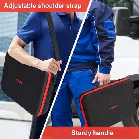 Xinriga Waterproof Battery Case for Milwaukee M12 M18 Lithium-Ion and Power Tool, Batteries Charger Organizer Carrying Box Holds 18V 12V 2.0/3.0/4.0/6.5/5.0/8.0/6.0/9.0/12.0-Ah Adapter Red(Case Only) in Kuwait