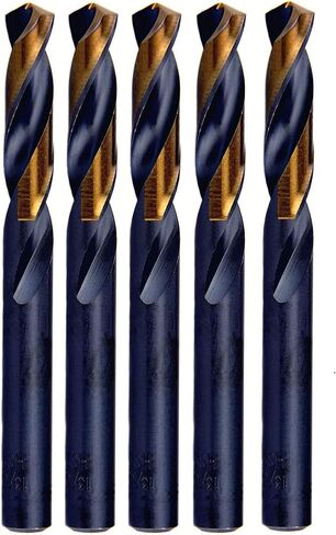 MAXTOOL 7/32" 5pcs Identical Screw Machine Drills HSS M2 Twist Stub Drill Bits Black & Bronze Fully Ground Straight Shank Short Drills; SMF02H10R14P5 in Saudi Arabia