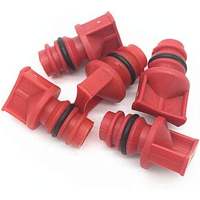 COMOK 5pcs Red Tone Air Compressor Male Thread Diameter 18mm Plastic Oil Breather Cap in Saudi Arabia