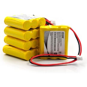 (5 عبوات) بطارية 3.6 فولت 1000 مللي أمبير AA B15CS03 Ni-CD بديلة لـ Saft B15CS03، موصل الطوارئ والخروج باللون الأبيض Emergi-Lite C8 in Kuwait