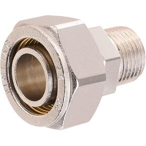 ANCIMOON 3/4 بوصة تركيبات خط هواء مستقيم، 3/4 بوصة أنابيب × 1/2 بوصة تركيبات محول خيوط NPT ذكر، مطلي بالنحاس والنيكل، مطلوب شريط مانع للتسرب، قطعة واحدة لنظام أنابيب الهواء المضغوط لمتجر المرآب in Kuwait