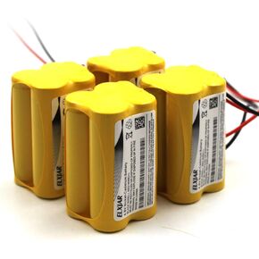 (4 عبوات) بطارية بديلة 4.8 فولت 700 مللي أمبير في الساعة BL93NC487 Ni-CD لـ Emergi-Lite BL93NC487، Exit Light Co BAA-48R BAA48R، Interstate NIC0186، Dantona Custom-43 Custom43، OSI OSA-126 OSA126 BL93NC484 BL93NC485 in Kuwait