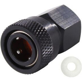 1/8'' BSPP Male Thread to 8MM Female Quick-Disconnect Connector Adapter, Black Zinc Plated Copper, PCP Paintball Charging Fittings with Sealing O-Ring in Kuwait