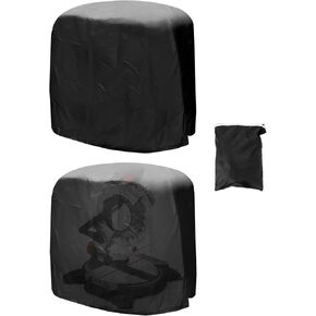 QWORK Dustproof Miter Saw Cover, 210D Oxford Cloth with Bottom Drawcord Fits Most Miter Saws, Planers, Machine Tools, Rustproof and Waterproof, Black in Saudi Arabia