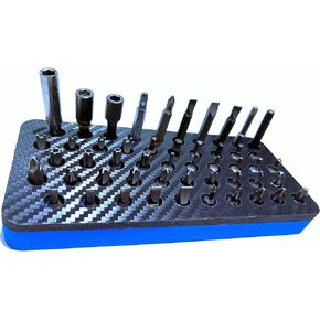 50 screw bit organizer and holder - works with hex bits, screwdriver bits, impact and screw gun bits - holds any 1/4 drive bit - tool organizer in Saudi Arabia