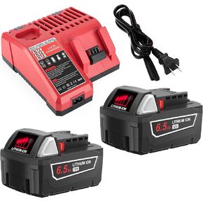 بطارية بديلة 6.0 امبير في الساعة 18 فولت لبطارية ميلووكي M18 وشاحن متوافق مع بطارية ميلووكي 48-11-1852 48-59-1850 48-11-1850 وشاحن بطارية بديل ميلووكي M18 من انتروبوت in Kuwait