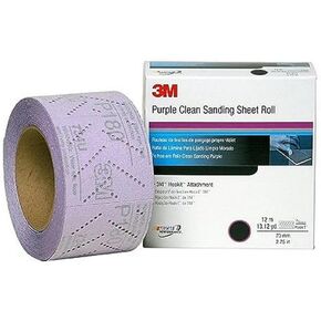 3M Hookit Purple Clean Sanding Sheet Roll 334U, 30701, P600, 70 mm x 12 m