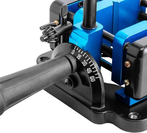 Rockler Drill Guide w/Chuck Key - Full-Size Drill Press Accessories for Small Shops - 0° to 60° Angle Drill Guide w/Easy-to-Read Protractor Scale - Self-Centering Portable Drill Guide in Saudi Arabia