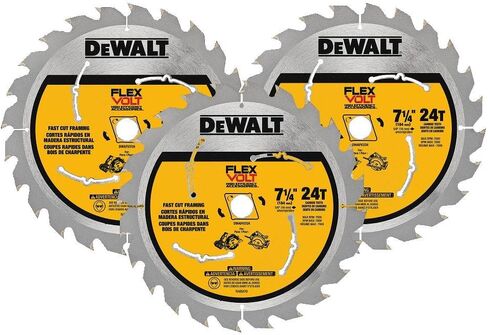 DEWALT Circular Saw Blade, 7 1/4 Inch, 24 Tooth, Framing, 3 Pack (DWAFV37243) in Saudi Arabia