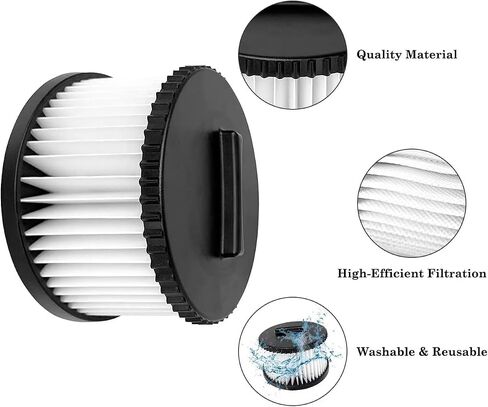 4 Pack DWV9330 HEPA Filter Replacement for DeWalt Dust Extractor | Compatible With DWV010 8 Gallon and DWV012 12 Gallon Dust Extractor, Replaces Part # DWV9330 in Saudi Arabia