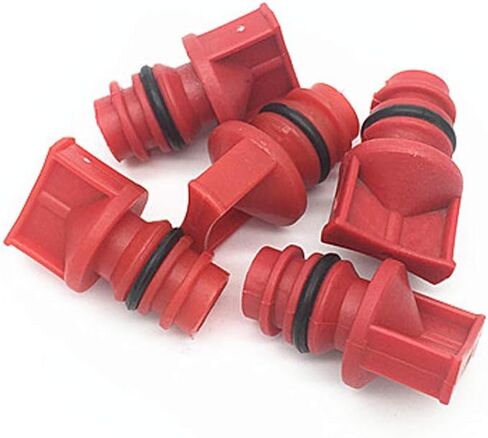 COMOK 5pcs Red Tone Air Compressor Male Thread Diameter 18mm Plastic Oil Breather Cap in Saudi Arabia