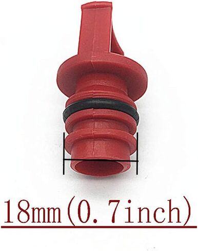 COMOK 5pcs Red Tone Air Compressor Male Thread Diameter 18mm Plastic Oil Breather Cap in Saudi Arabia