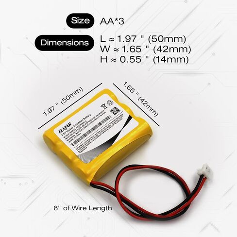 (5-Pack) 3.6V 1000mAh AA B15CS03 Ni-CD Battery Pack Replacement for Saft B15CS03, Emergency and Exit Light White Connector Emergi-Lite C8 in Saudi Arabia