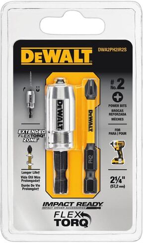 DEWALT ACCESSORIES DWA2PH2IR2S Phil #2 Bit/Sleeve (2 Pack) in Saudi Arabia