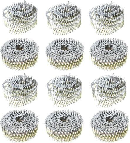 kimllier 3600 Count Coil Siding Nail Full Round Head Wire Collated Coil 15-Degree 2-1/4-Inch x .092-Inch Ring Shank Hot Dipped Galvanized in Saudi Arabia