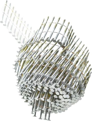 kimllier 3600 Count Coil Siding Nail Full Round Head Wire Collated Coil 15-Degree 2-1/4-Inch x .092-Inch Ring Shank Hot Dipped Galvanized in Saudi Arabia