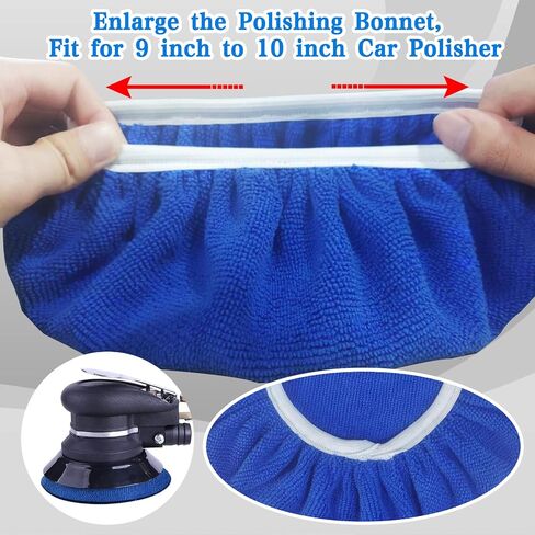 8pcs 5-6 inch Buffing Pads Orbital Polishing Pad 4 Colors 5'' to 6'' Microfiber Coral Fleece Bonnet Car Buffer Polisher Waxing Covers for Automobile Glass Cleaning and Polish in Saudi Arabia