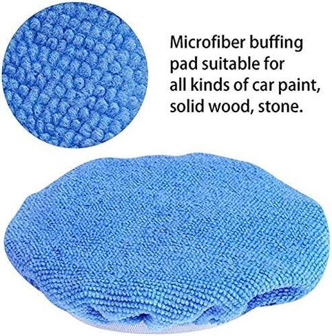 8pcs 5-6 inch Buffing Pads Orbital Polishing Pad 4 Colors 5'' to 6'' Microfiber Coral Fleece Bonnet Car Buffer Polisher Waxing Covers for Automobile Glass Cleaning and Polish in Saudi Arabia