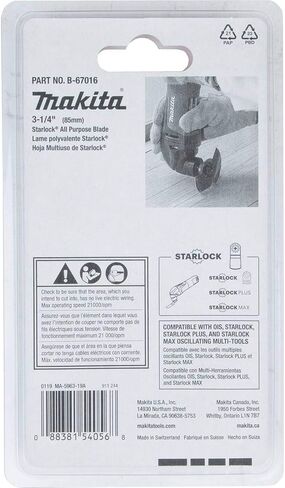 Makita B-67016 3-1/2" Starlock® All Purpose Blade (BiM) in Saudi Arabia
