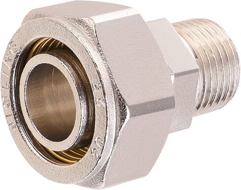 ANCIMOON 3/4 بوصة تركيبات خط هواء مستقيم، 3/4 بوصة أنابيب × 1/2 بوصة تركيبات محول خيوط NPT ذكر، مطلي بالنحاس والنيكل، مطلوب شريط مانع للتسرب، قطعة واحدة لنظام أنابيب الهواء المضغوط لمتجر المرآب in Kuwait