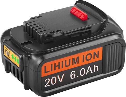 LabTEC DCB206 20V 6000mAh بطارية ليثيوم بديلة لـ DeWalt 20V MAX DCB204 DCB200 DCB206 DCB205-2 DCB201 DCB203 DCB181 DCB180 20V DCD/DCF/DCG/DCS سلسلة أدوات كهربائية لاسلكية (1 حزمة 6000 مللي أمبير) in Saudi Arabia